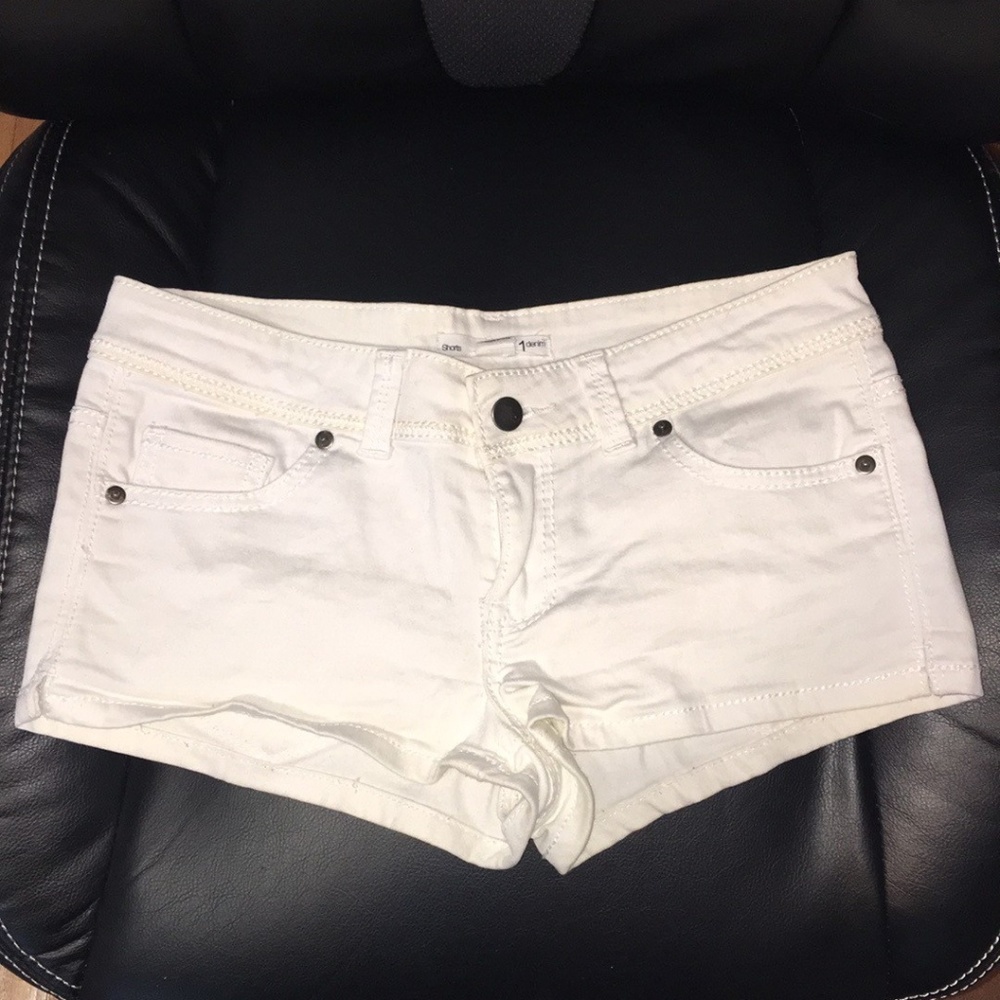 Forever 21 white denim shorts